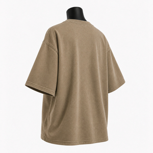 เสื้อยืดโอเวอร์ไซส์สีน้ำตาลอ่อนพิมพ์ลายกราฟิกสำหรับผู้หญิง ผ้าฝ้าย สวมใส่สบาย ทรงหลวม สไตล์สตรีทแวร์ ราคาถูก ขายส่ง - Product Image 2