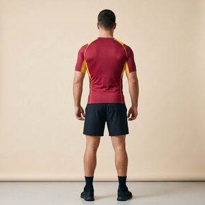 T-shirt de compression à manches courtes pour homme, coupe performance, pour entraînement sportif et fitness - Product Image 2