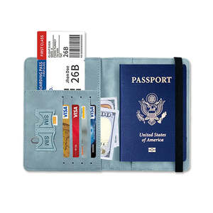 Élégant Portefeuille de Voyage Multifonction en Cuir Véritable avec Blocage RFID, Personnalisable, Porte-Cartes Intégré - Product Image 6