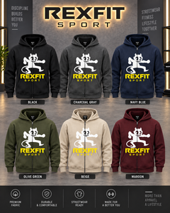 Sudadera con capucha negra para hombre con cremallera completa, estampado de diablo de dibujos animados, forro polar grueso, chaqueta de estilo urbano, 100% algodón, invierno, personalizada, OEM, al por mayor - Product Image 4