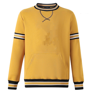 Sweat-shirt jaune à col rond pour homme Sorority Alpha |   Phi |   Alpha Regular Fit Tricoté en polyester/coton Couleur unie Brodé - Product Image 1