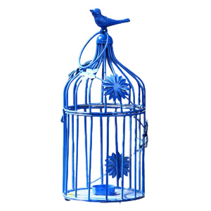 <b>Cage</b> Design Round Iron Tea <b>Light</b> Candlestick Holder With Orange Color Finished For Lighting Unique Metal Candle Holder - Product Image 5