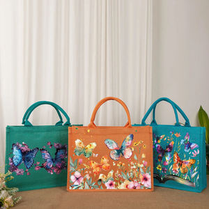 Elegante Bolso de Mano de Yute Natural Hecho a Mano, Bolsa de Compras Reutilizable Ecológica para Empaquetado Minorista - Product Image 4