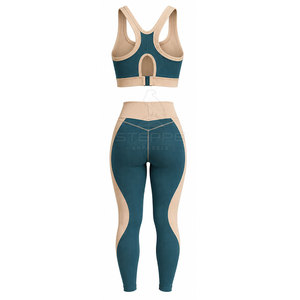 Ensemble de yoga pour femmes - Design uni sur le devant, tissu doux écologique et à séchage rapide, matériau durable, ensemble 2 pièces pour l'entraînement quotidien et la salle de sport - Product Image 5