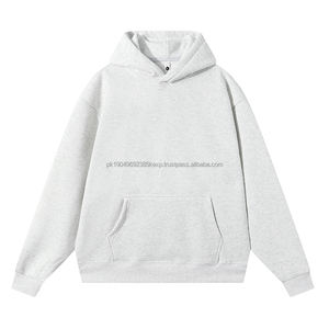 Algodón de gran tamaño en blanco moda Streetwear bordado Logo personalizado para Hombre Sudaderas con capucha de alta calidad 350-500gsm tejido Polar Fleece - Product Image 2