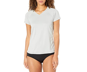 Camisetas deportivas con panel de contraste de color para mujer, ropa deportiva elástica de alta calidad con personalización - Product Image 1