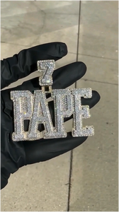 Joyería Hip Hop para Hombre, Colgante Personalizado con Letras, Plata de Ley 925, Diamante Moissanita VVS, Número, Nombre, Inicial, Logotipo - Product Image 3