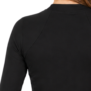 Haut de performance respirant et extensible à manches longues pour femme, avec quart de zip, idéal pour l'équitation et l'entraînement équestre - Product Image 6
