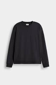 <b>Mens</b> Custom Crewneck Sweatshirt Heavyweight Fleece <b>Pullover</b> Plain Charcoal Grey Casual Top - Product Image 2
