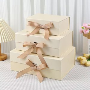 <b>Black</b> Rectangle Rigid Gift <b>Box</b> With Ribbon High-End Paper Packaging For Gift Craft - Product Image 4