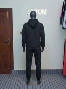 Conjunto Deportivo de Invierno para Hombre, 2 Piezas, Sudadera con Capucha, Tejido Grueso, Transpirable, Felpa Técnica, Chándal para Correr, Personalizable - Product Image 4