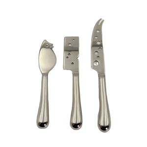 Juego de 3 Utensilios para Queso de Acero Inoxidable 202 Ecológico con Acabado Pulido Espejo para Cortar Queso y Mantequilla en Casa - Product Image 1