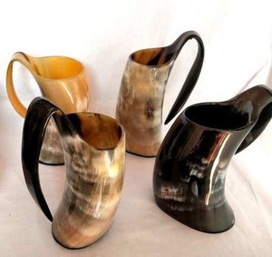CRAFTSY HOME Unique Design Buffalo Horn <b>Mug</b>-Durable <b>Large</b> Capacity Eco-Friendly Natural Material Fashionable Luxury Handle for - Product Image 1