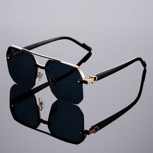 2026 New Fashion Metal Diamond Cut Luxury Rimless Square UV400 High-Performance <b>Sunglasses</b> for Unisex PC Lenses Eyewear - Product Image 3