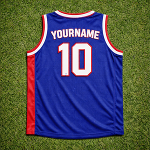 ผู้ผลิตเสื้อบาสเก็ตบอลแบบ OEM ตามสั่ง เนื้อผ้าโพลีเอสเตอร์ 100% แห้งเร็ว ระบายอากาศได้ดี สกรีนชื่อและหมายเลขผู้เล่นตามแบบที่กำหนด - Product Image 2
