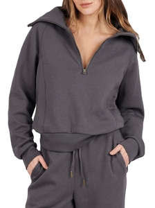 Conjunto Deportivo Unisex al por Mayor con Logotipo Personalizado, 100% Algodón, Sudadera con Cierre de Cremallera, Pantalones, Ropa Deportiva Informal de Otoño, Traje para Correr - Product Image 5