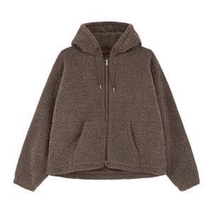 Veste zippée en borgue marron délavé avec capuche et poches pour homme, vêtement d'extérieur élégant et chaud, parfait pour les activités de plein air - Product Image 1