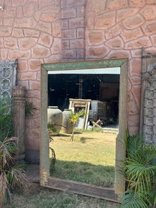 Luxury Modern Home Hotel Full-Length Carved Wood <b>Frame</b> Hanging Wall Mirror Classic Dining Bedroom Glass Bathroom Home Furniture - Product Image 3