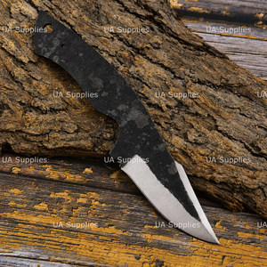 Kit de fabrication de couteau de chasse à lame droite en acier au carbone 1095 forgé à la main de haute qualité, pour bricolage extérieur OEM - Product Image 5