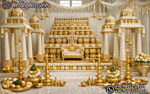 Auspicioso mandap de boda del sur de la India, el mejor mandapam de Kalyana para bodas tradicionales, mandap de boda Maharaja en Irlanda. - Product Image 6