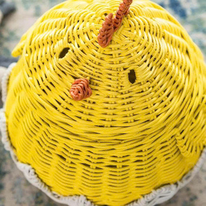 Handwoven Wicker Chick <b>Basket</b> for Kids <b>Easter</b> Toy Storage Nursery Decor Cute Bird Organizer Baby Room Hamper and Seasonal <b>Gift</b> - Product Image 3