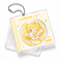Custom Mini Acrylic CD Music Keychain Keyring Hanging Plastic Cartoon Keychain