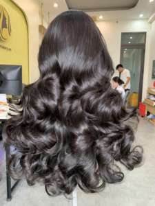 Peluca de cabello humano Virgen Cabello humano sin procesar Extensiones de cabello negro natural ondulado Peluca frontal completa disponible 8-32 pulgadas - Product Image 5