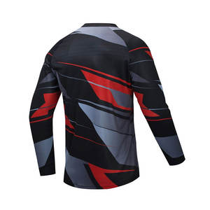 Maillot de motocross respirant avec col en V et empiècements en mesh pour les motocyclistes tout-terrain et les cyclistes de VTT - Product Image 2