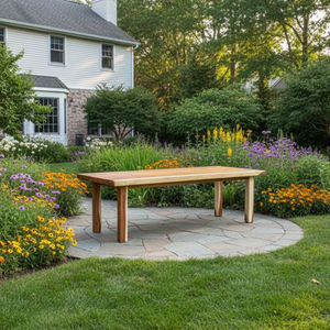 Mesa de Comedor Rectangular Nico de Madera de Suar, Ecológica, de Lujo, Contemporánea, Minimalista, Estilo Mid-Century, Acabado Natural, Superventas - Product Image 4