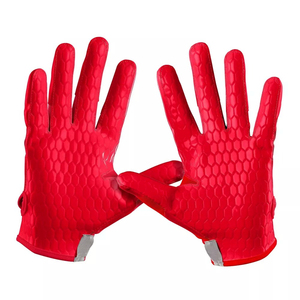 Top Selling Professional American Football <b>Gloves</b> High Quality Customised Leather Hand Grips with Latest Design - Product Image 4