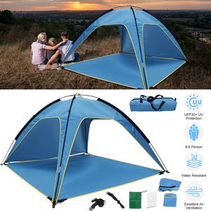 Tenda Parasole Portatile UPF50+ con Protezione UV 6.9x6.9ft, Gazebo da Spiaggia per 4-6 Adulti, Tenda Pop-up da Spiaggia C - Product Image 1