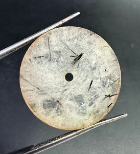 Natural <b>Black</b> Rutile Quartz 24.50mm x 1.50mm Unique Gemstone <b>Watch</b> Dial Custom <b>Watch</b> Face - Product Image 2