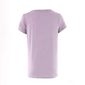 Women's Solid <b>Purple</b> Crew Neck Short Sleeve T Shirt Casual Knitted Summer <b>Top</b> Women's Fashion streetwear tshirt - Product Image 6