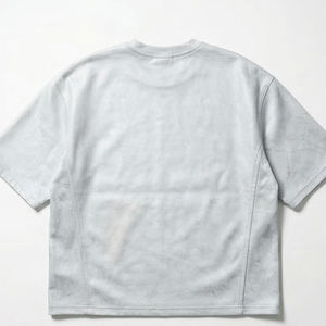 Camiseta de algodón oversize de cuello redondo estilo coreano, minimalista y estética, de manga corta para hombre, estilo urbano de secado rápido. - Product Image 3