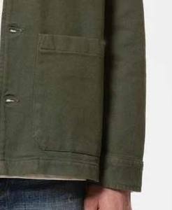 Veste de travail pour homme en denim épais de haute qualité, coupe-vent et respirante, style vintage vert olive Detroit Worker - Product Image 4