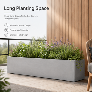 Macetas Decorativas Tipo Jardinera, <span class=keywords><strong>Grandes</strong></span>, Estilo Cemento, Modernas, Divisor de Espacios, Ecológicas, para Jardín, Comercio e Interiores - Product Image 4