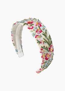 Handmade Lemon Fruit Seed Bead Padded <b>Headband</b> <b>Cream</b> Fabric Wide Hair Hoop Women Fashion Summer Headwear Travel Hair Accessory - Product Image 3