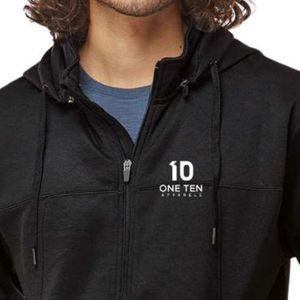 Poly Tech <b>Zip</b> Hoodie Lightweight Full <b>Zip</b> <b>Hooded</b> Sweatshirt Moisture Wicking Performance Jacket for Sports Training Casual Every - Product Image 3
