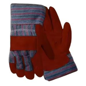 Gants de travail industriels robustes en cuir de vachette pleine fleur avec doublure en coton pour la protection des mains des riggers - Product Image 3