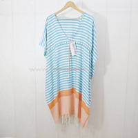 Serviette Poncho de Plage Hammam Turc Personnalisable Riviera Retreat Classic Fouta en Coton Antimicrobien – Couverture Intemporelle pour Piscine et Plage