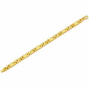 Bracelet pour homme en or 22 carats classique avec un design à maillons géométriques, finition haut de gamme, bijoux élégants de créateur pour un usage quotidien et spécial - Product Image 1