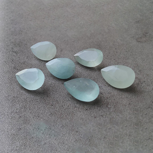 Aguamarina Natural, Corte Facetado en Forma de Pera, Gema Calibrada |   Piedras Sueltas para Joyería, Disponibles en Todos los Tamaños - Product Image 1