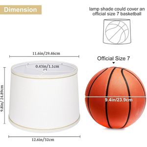 Set di 2 Paralumi in Tessuto Bianco per Lampade da Tavolo e da Terra per Arredamento Casa - Product Image 3