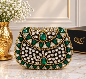 Black Rhinestone Pearl Luxury High Quality Fashion PU Evening Clutch Purse Chain Strap Floral Design for Party Wedding Banquet - Product Image 2