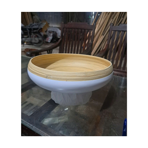 Bol de service en bambou naturel bio, best-seller, biodégradable, empilable, pour salade et soupe, pour cuisine et restaurant, en provenance du Vietnam - Product Image 1