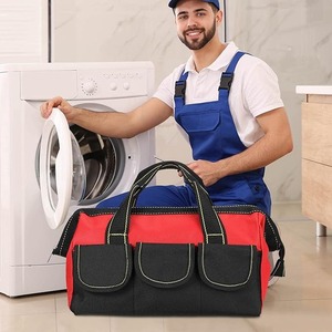 Sac à outils pour hommes, imperméable, à fond rigide, robuste, à large ouverture, avec fermeture éclair, hauteur réglable, capacité de 150 lb, diverses options - Product Image 4