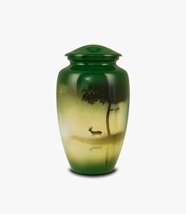 Black Cremation <b>Urn</b> with Silver Floral Design Decorative <b>Large</b> <b>Urn</b> for Adult Ashes Durable Memorial <b>Urn</b> For Human Ashes - Product Image 2
