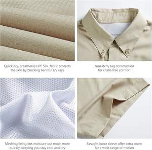 เสื้อเชิ้ตตกปลาคุณภาพสูงสำหรับผู้ชาย UPF 50 แขนสั้นแบบติดกระดุมสำหรับกิจกรรมกลางแจ้ง - Product Image 4