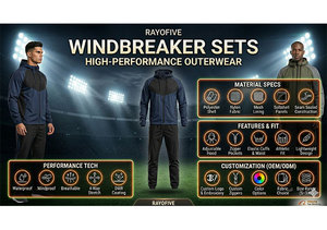 Unisex Custom Printed Solid Windbreaker & Sports Tracksuit Set 2-Piece Hooded Casual Gym Activewear Streetwear - Product Image 5