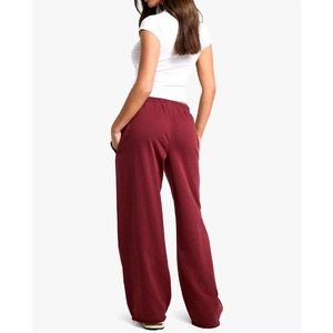Pantalones acampanados elásticos de lona transpirable y ecológica para mujer de talla grande, hechos a medida, con botones, de secado rápido, para primavera, venta al por mayor - Product Image 6